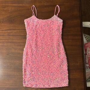 Lucy in the Sky Pink Sequin Dress
